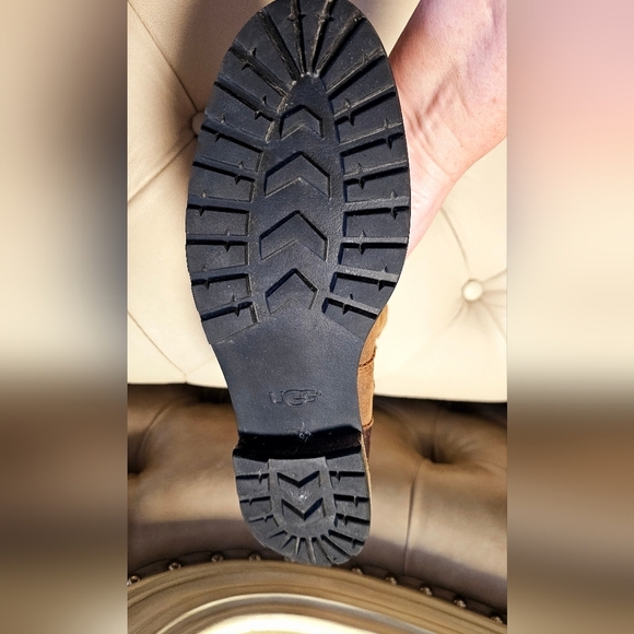 UGG KILMER CHESTNUT Lace Up MILITARY WATER RESISTANT Boots Tall size 9.5 - Picture 3 of 6